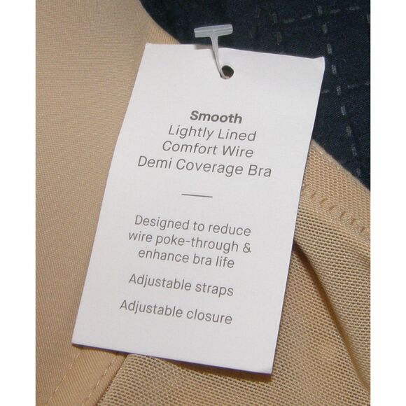 NEW Beige Sz 46DD Adjustable Straps Lightly Lined Comfort Wire Demi Bra AUDEN - Picture 6 of 6